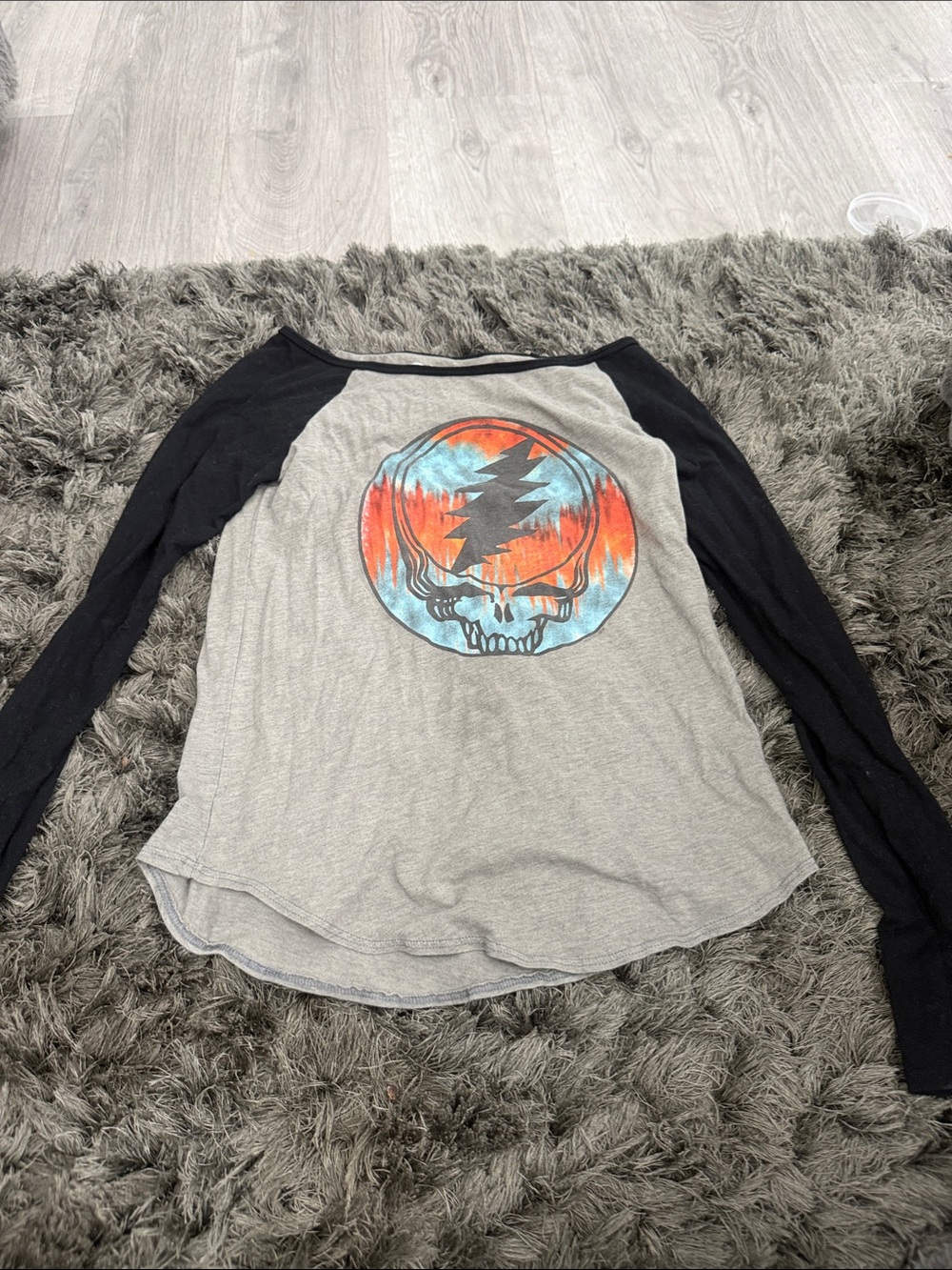 Chaser greatful dead raglan tee xs